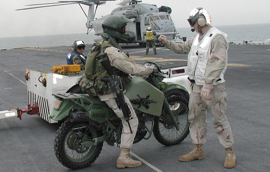 throttle jockey motofocus on the go anywhere kawasaki klr 650 usmc