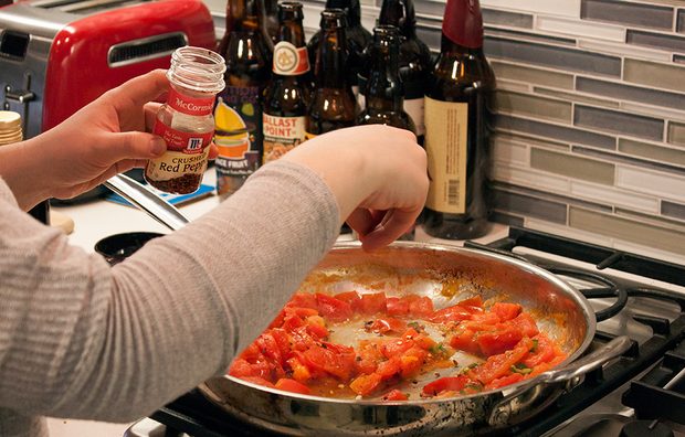 matbucha in skillet