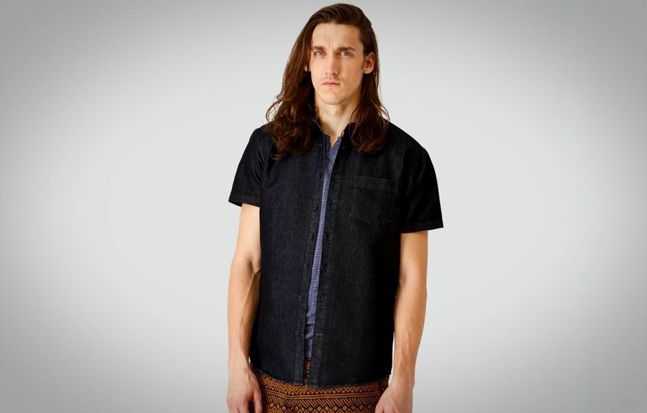 frank oak april brings fresh perspectives f o short sleeve black denim