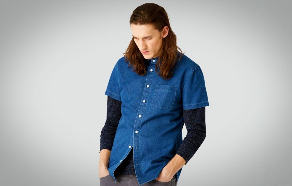frank oak april brings fresh perspectives f o short sleeve blue denim