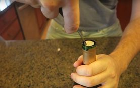 wine with knife