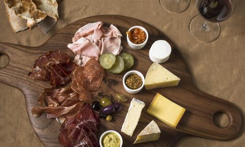 charcuterie board, cocktails