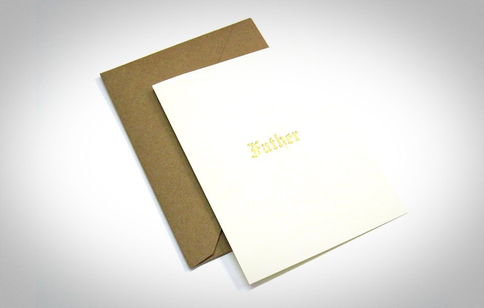 happy father's day card, terrapin stationers, ted harrington, luxury stationery, mens stationery