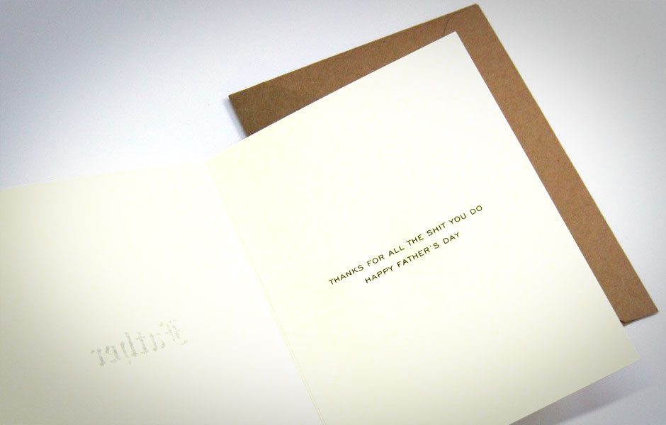 father's day card, terrapin stationers, ted harrington, luxury stationery, mens stationery