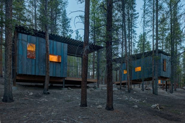 colorado outward bound school, micro cabin, night,