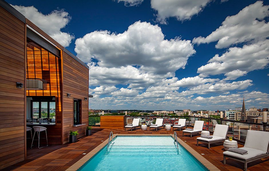 rooftop pool and bar