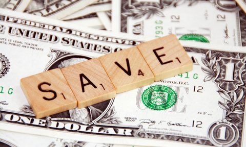 Saving money image