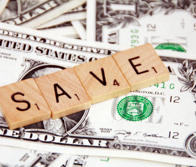 Saving money image