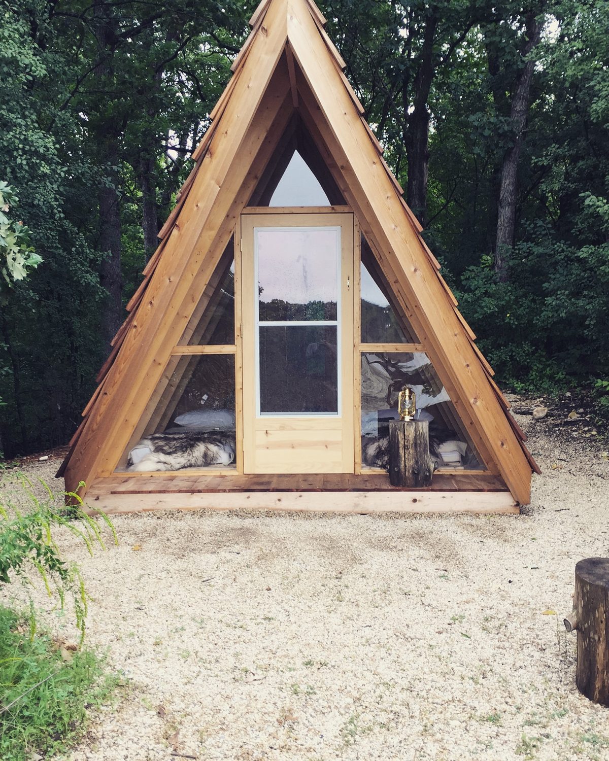 a-frame tiny cabin