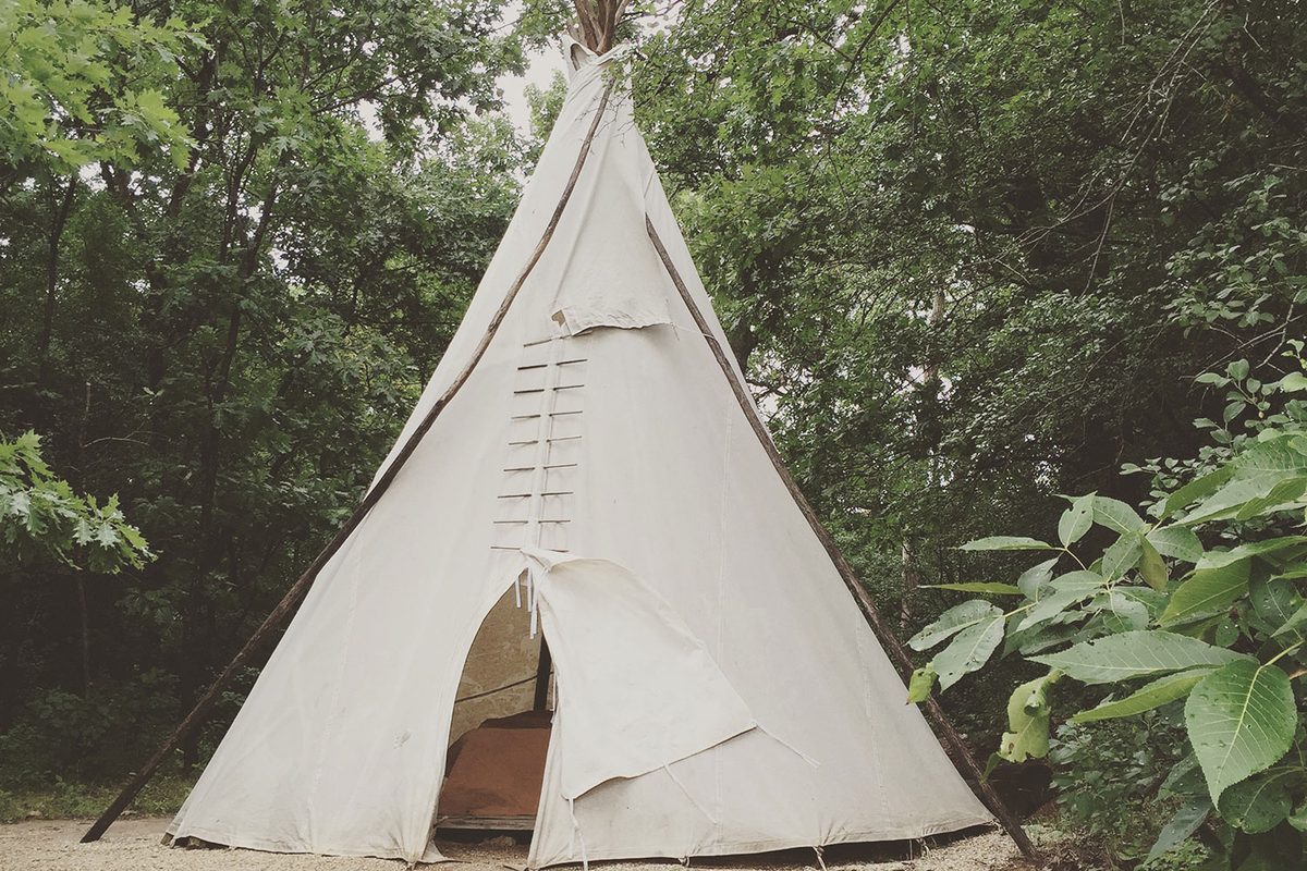 tipi at camp wandawega