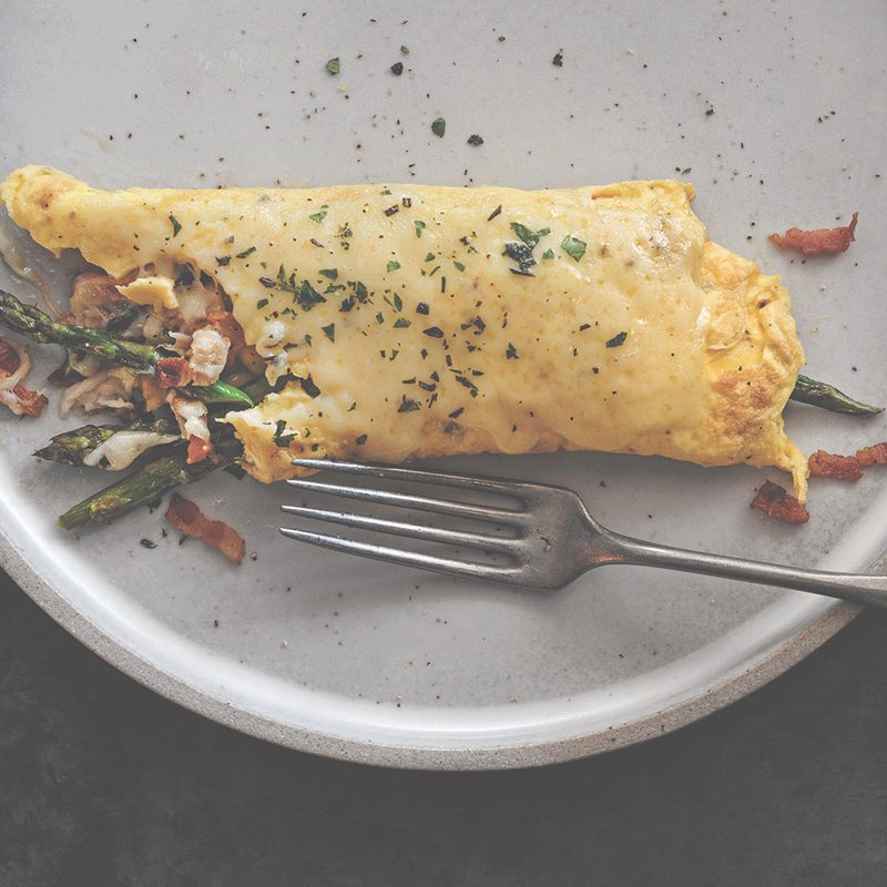 french omelet with gruyere.e