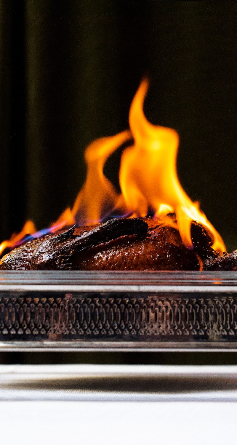 duck flambe