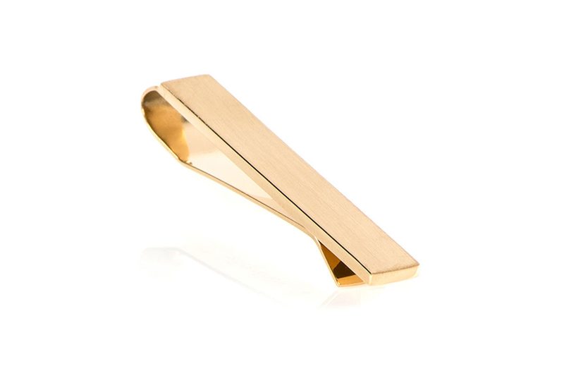 Gold Brushed Tie Bar - $30
