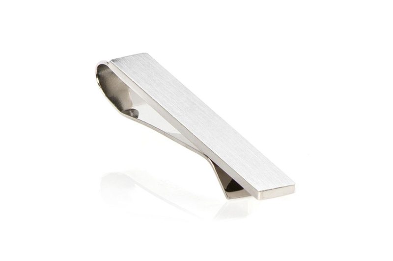 Silver Brushed Tie Bar - $30