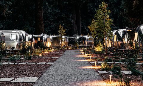 Airstream trailers at Autocamp
