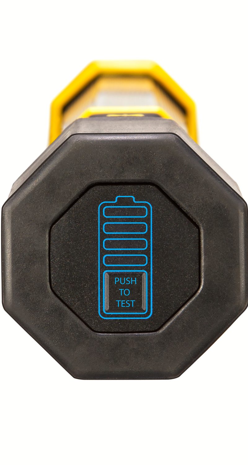 A prototype photo of the Big Ass Light Bar, the brightest, toughest battery power work light ever made. The battery lasts from 1.5 hours on the brightest setting to up to 2 days on the dimmest setting.