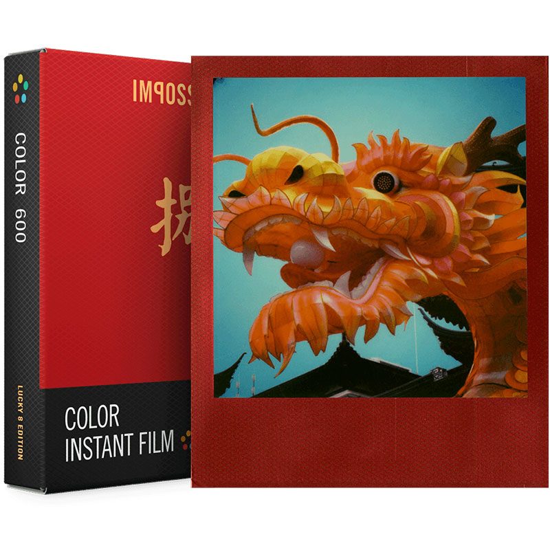 Impossible Project Lucky 8 film pack cover with Chinese new year dragon