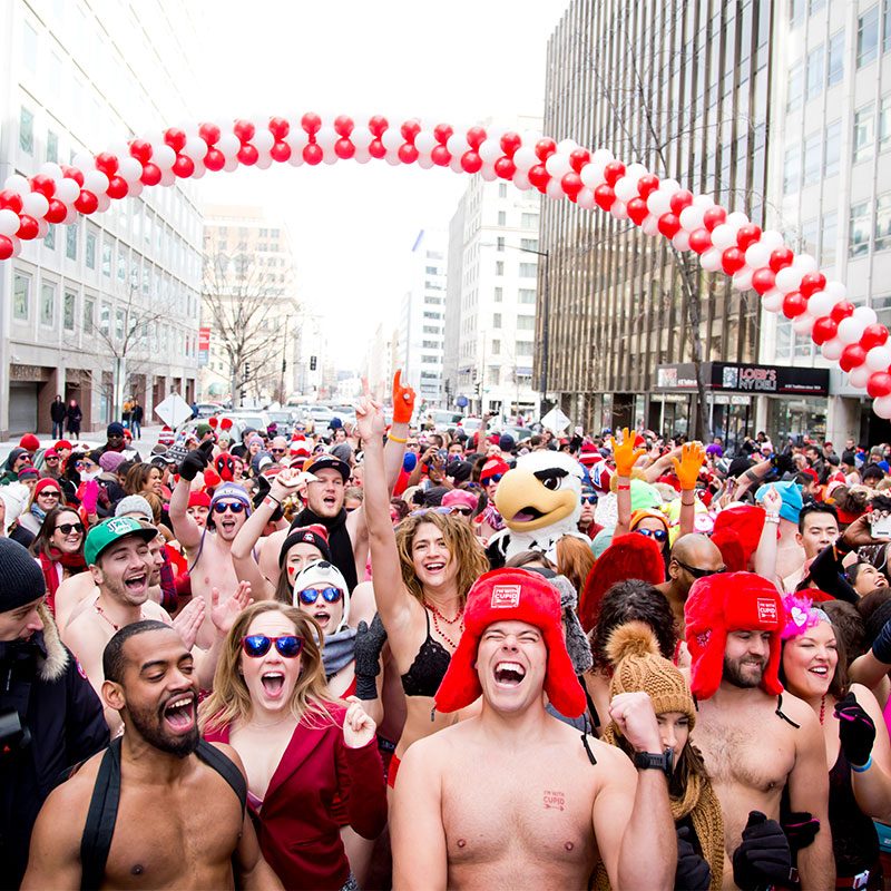 Undie Run finish line