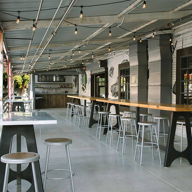 arts district brewery downtown patio