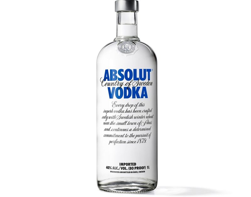 absolut vodka white background