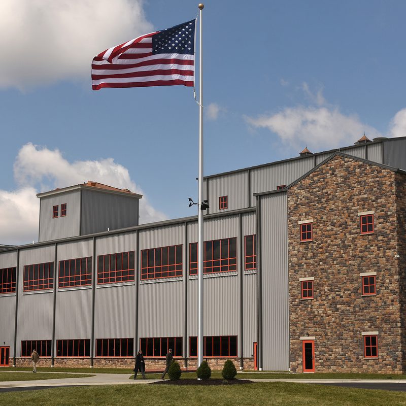 bulleit distilling new distllery ribbon cutting distillery exterior crop