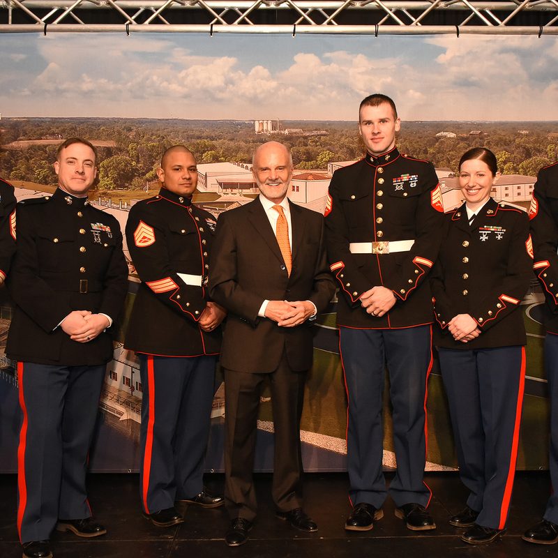 bulleit distilling new distllery ribbon cutting marines of alpha company crop