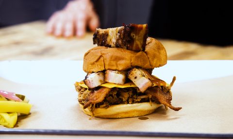 four porksman bbq sandwich
