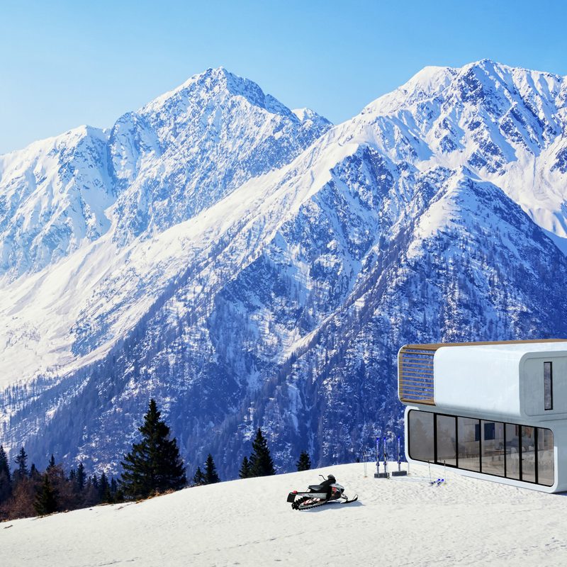 coodo modern mobile home alps 160 up  pergola