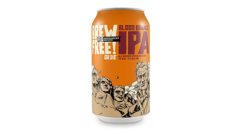 Brew Free! Or Die Blood Orange IPA, 21st Amendment Brewery