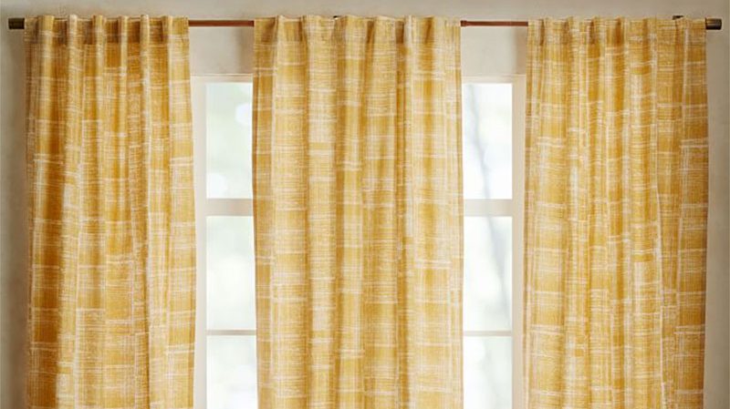golden yellow curtains
