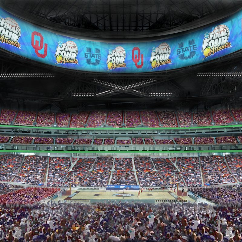 atlanta mercedes benz stadium ncaa final four bowl view 11 10 14