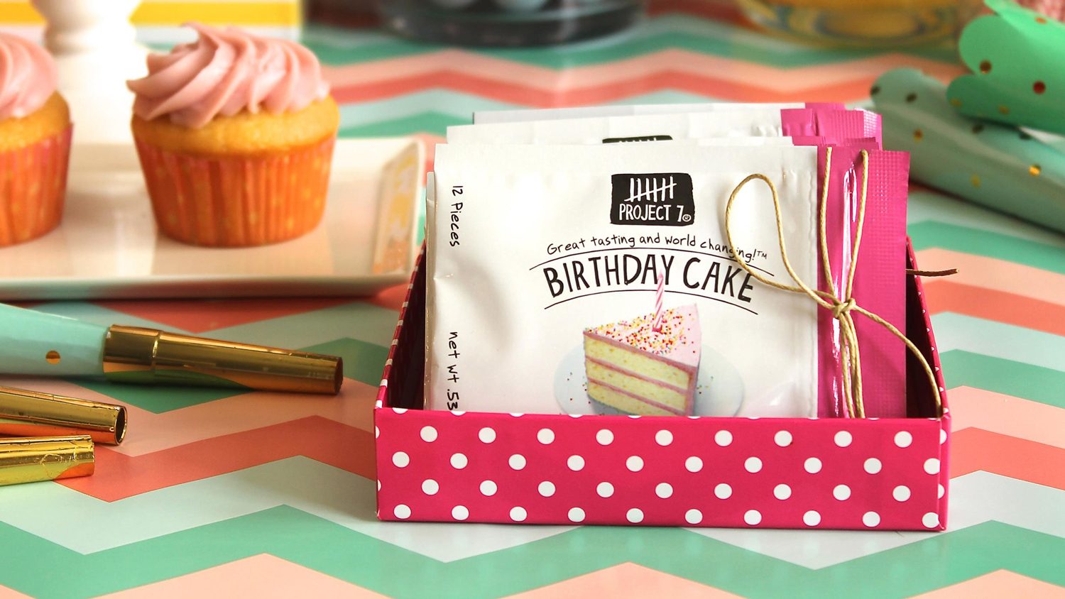 project 7 chewing gum birthday cake 3
