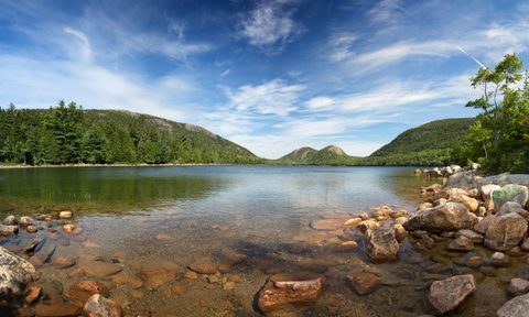 travel bar harbor maine stock jordan pond arcadia national park