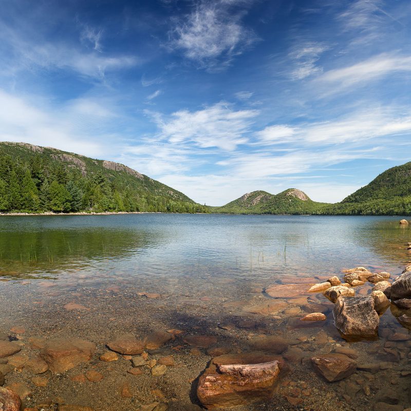 travel bar harbor maine stock jordan pond arcadia national park