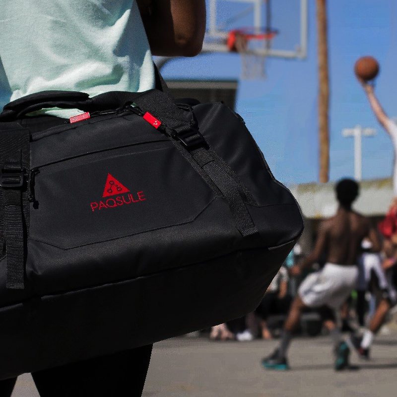 self cleaning gym bag paqsule basketball 16x9