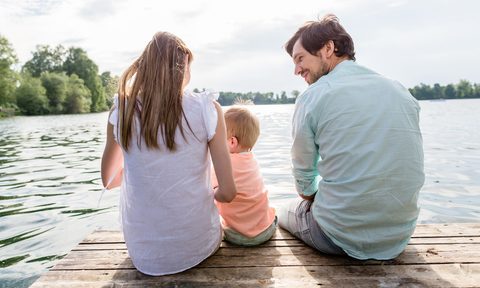 Mother's Day,Stock-mother-child-and-father-at-waterfront