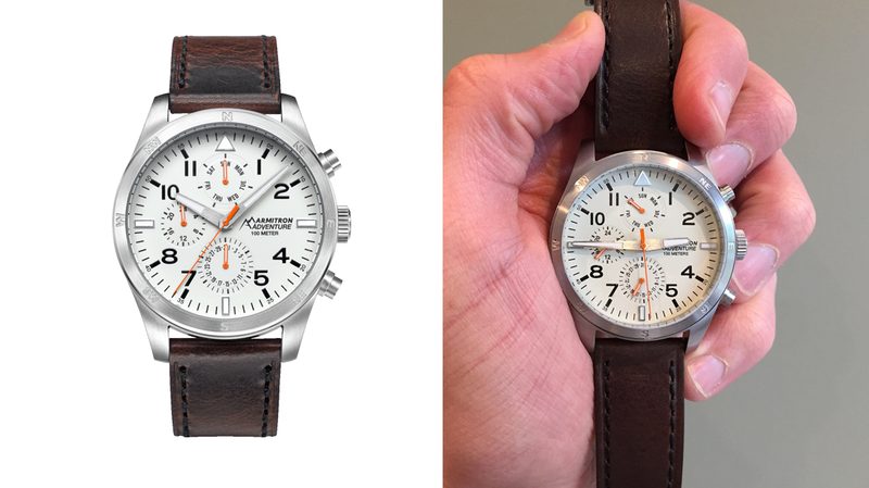 Analog-Watch-with-Dark-Brown-Leather-Strap