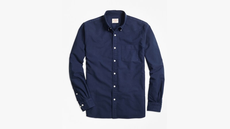 Brooks Brother Navy Supima Cotton Sport Shirt