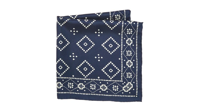 East Dane Diamond Print Pocket Square