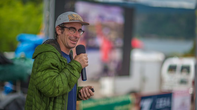 professional climber Cedar Wright Speaking at the Outfound Series Hood River