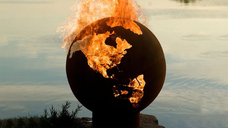 Third Rock Globe Fire Pit