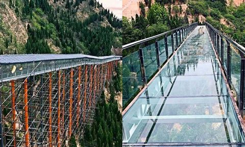 china opens massive glass slide