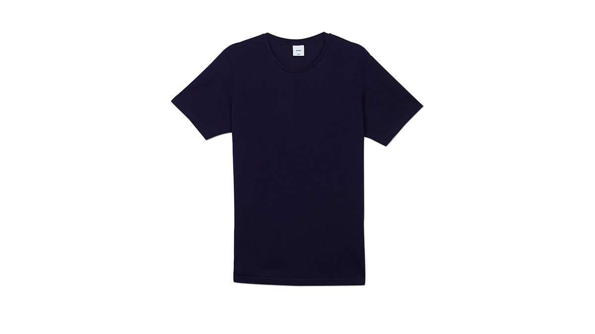 kotn egyptian cotton basics pique blue flat