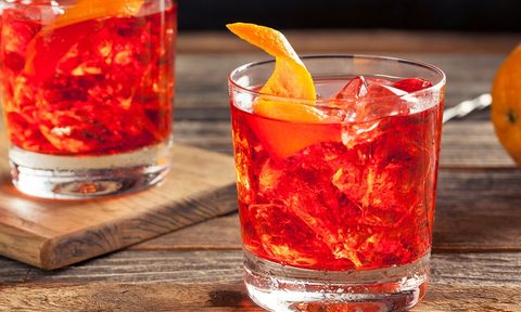 Negroni cocktail orange