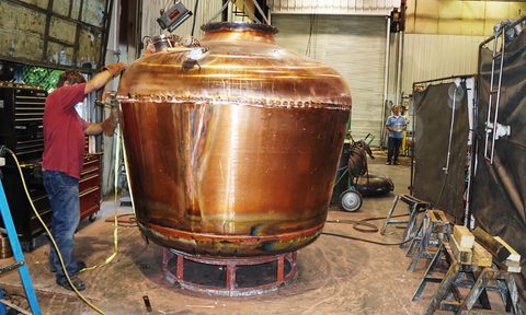 Vendome Copper & Brass, 8 Vendome Copper Brass Works 750 Gallon Pot Still