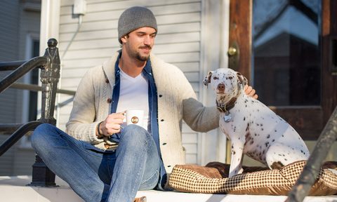 Grounds and Hounds Cold Weather Coffee on Porch