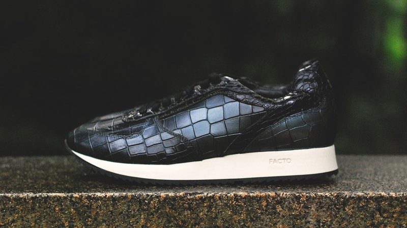 FACTO Bridge Plutus Gunmetal Croco