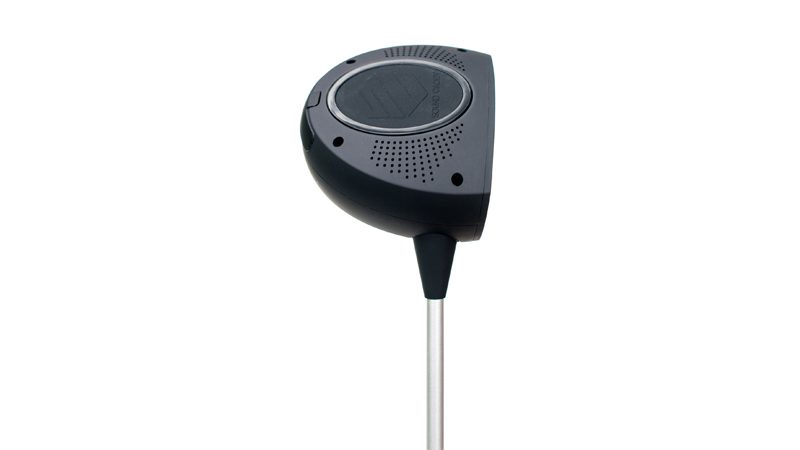 sound caddy bluetooth speaker golf club close up on white background