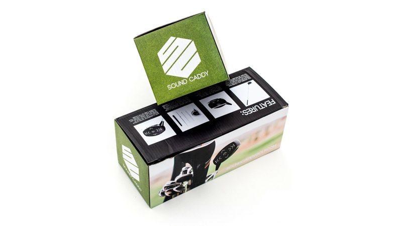 sound caddy bluetooth speaker golf club product packaging