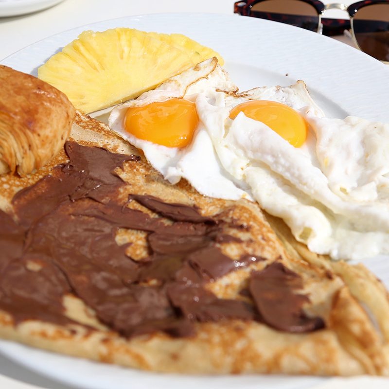 Plate of Crepes at the Trianon Palace Versailles, A Waldorf Astoria Hotel